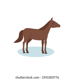 horse icon flat style on white background eps 10