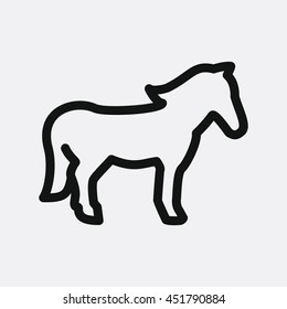 Horse icon illustration isolated vector sign symbol