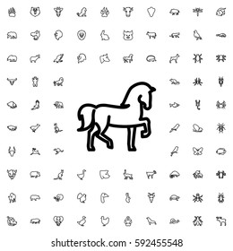 horse icon illustration isolated vector sign symbol. Animals icons vector set.