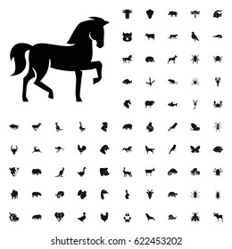 Horse icon illustration isolated vector sign symbol. animals icons vector set. on white background