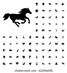 Horse icon illustration isolated vector sign symbol. animals icons vector set. on white background