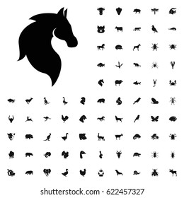 Horse icon illustration isolated vector sign symbol. animals icons vector set. on white background