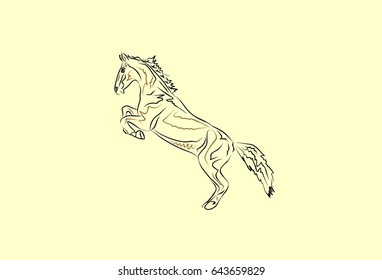 horse icon illustration isolated vector sign symbol