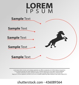 horse icon. horse infographics template