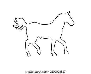 horse icon isolated on white background. vector illustration