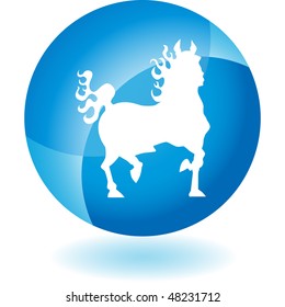 Horse icon isolated web icon on a background.