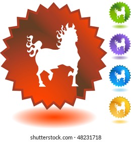 Horse icon isolated web icon on a background.