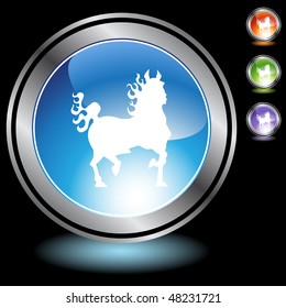 Icono de caballo aislado icono web en un fondo.