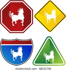 Pferdesymbol einzeln auf Hintergrund.