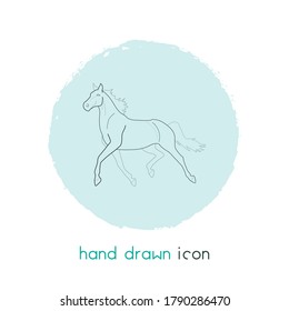 Horse icon line element. Vector illustration of horse icon line isolated on clean background for your web mobile app logo design.