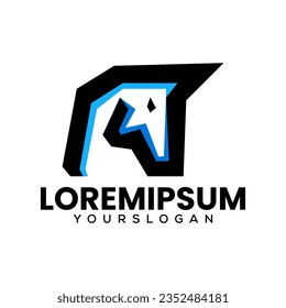 horse icon logo design vector