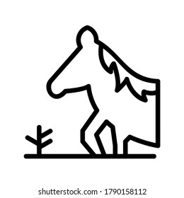 horse icon or logo isolated sign symbol vector illustration - high quality black style vector icons
