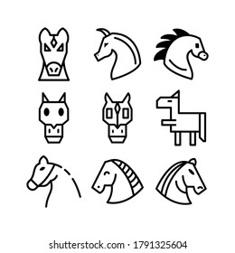 horse icon or logo isolated sign symbol vector illustration - Collection of high quality black style vector icons
