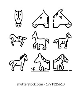 horse icon or logo isolated sign symbol vector illustration - Collection of high quality black style vector icons
