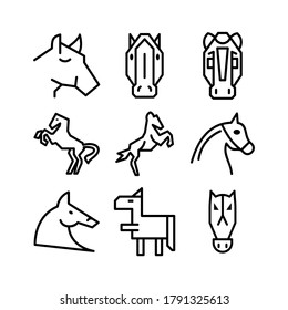 horse icon or logo isolated sign symbol vector illustration - Collection of high quality black style vector icons
