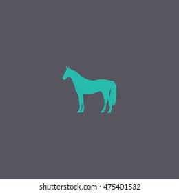 Horse Icon. Modern design flat style EPS