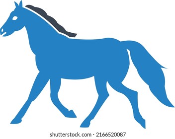 Icono de caballo sobre fondo blanco