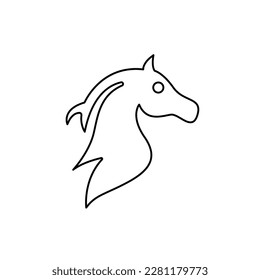 horse icon on a white background, vector illustration
