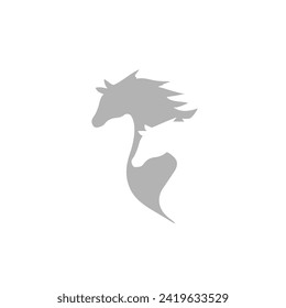 horse icon on a white background, vector illustration