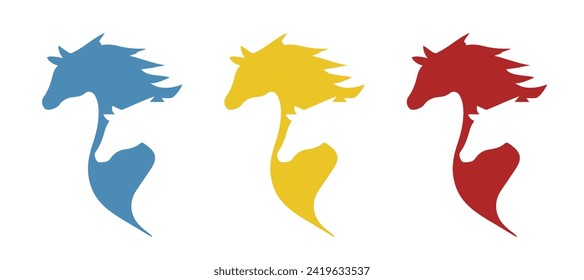 horse icon on a white background, vector illustration