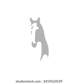 horse icon on a white background, vector illustration