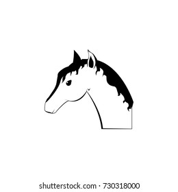 horse icon on white background
