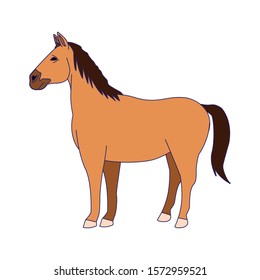 horse icon over white background, vector illustration