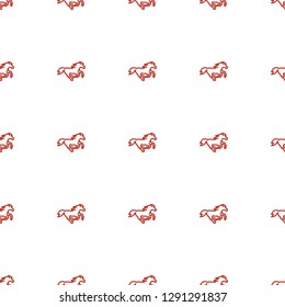 horse icon pattern seamless white background. Editable outline horse icon. horse icon pattern for web and mobile.