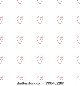 horse icon pattern seamless white background. Editable line horse icon. horse icon pattern for web and mobile.
