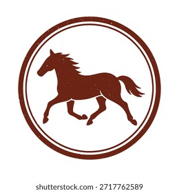 Pferd-Symbol, Siegel, Vektor auf weißem Hintergrund
Vektorstempelsymbol