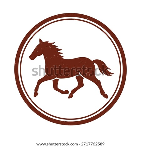horse icon seal vector on white background
Vector stamp icon