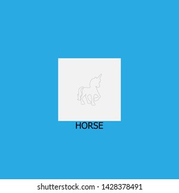 horse icon sign signifier vector