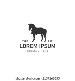 Horse icon sign symbol hipster vintage logo design vector illustration