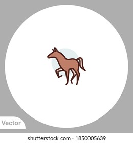 Horse icon sign vector,Symbol, logo illustration for web and mobile
