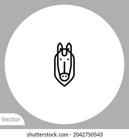 Horse icon sign vector,Symbol, logo illustration for web and mobile