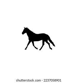 Horse icon. Simple style poster background symbol. Horse brand logo design element. Horse t-shirt printing. vector for sticker.