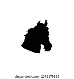 Horse icon. Simple style poster background symbol. Horse brand logo design element. Horse t-shirt printing. vector for sticker.
