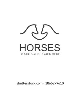 Horse icon  Template Vector illustration design