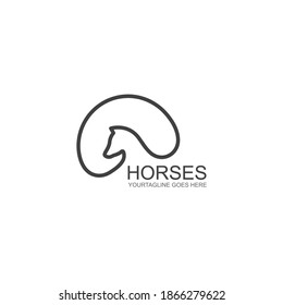 Horse icon  Template Vector illustration design