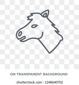 Horse icon. Trendy flat vector Horse icon on transparent background from animals collection. High quality filled Horse symbol use for web and mobile