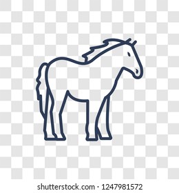 Horse icon. Trendy linear Horse logo concept on transparent background from animals  collection