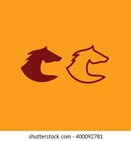 Horse icon vector