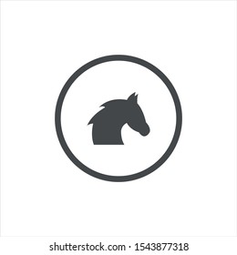 horse icon vector. animal symbol. stallion pictogram