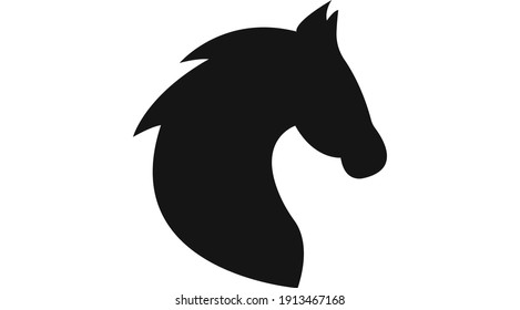 Horse-Symbol-Vektorgrafik. Tiersymbol. Piktogramm für den Löwen, flaches Vektorsymbol einzeln auf weißem Hintergrund. Einfache Vektorgrafik für Grafik- und Webdesign.
