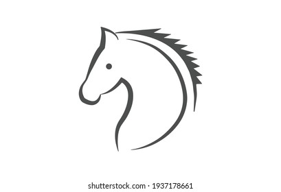 simple horse head outline