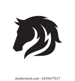 Horse icon vector. Animal symbol. Stallion pictogram, flat vector sign isolated on white background. Simple vector illustration for graphic and web design.
