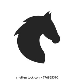 Horse icon vector. Animal symbol. Stallion pictogram, flat vector sign isolated on white background. Simple vector illustration for graphic and web design.