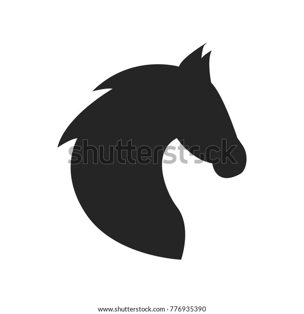 馬のアイコンのベクター画像 動物の記号 白い背景にスタリオンの絵文字 平らなベクター画像記号 グラフィックやウェブデザイン用の簡単なベクターイラスト のベクター画像素材 ロイヤリティフリー