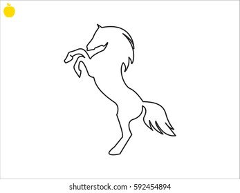 horse, icon, vector illustration eps10