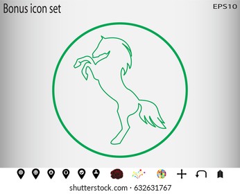 horse, icon, vector illustration eps10